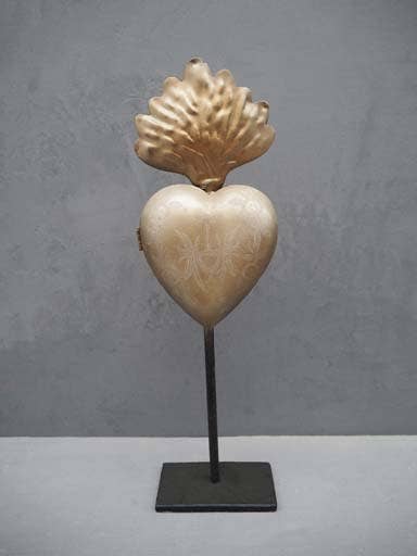 Large Ex Voto Heart Box On Stand