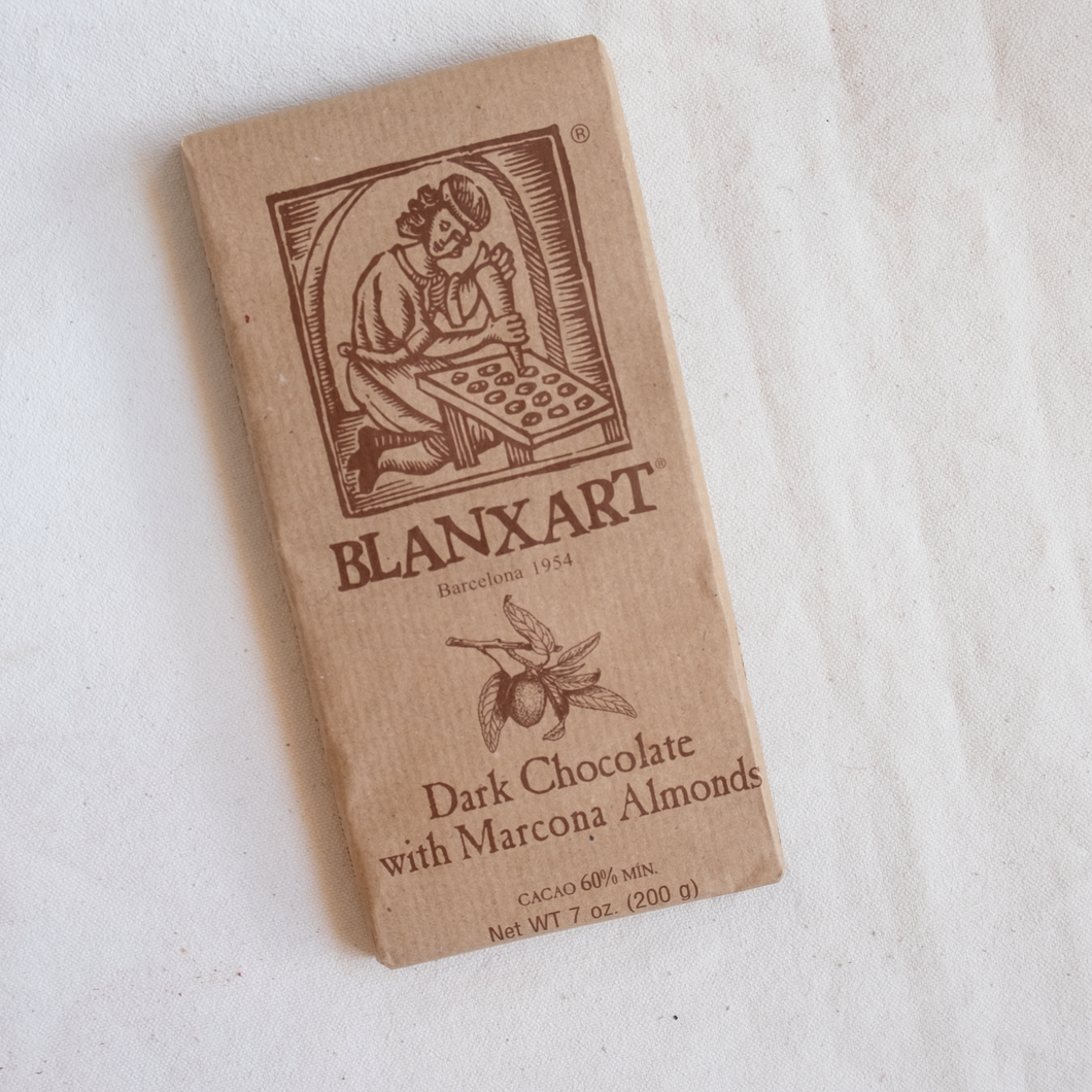 Blanxart Large Dark Chocolate Bar with Whole Almonds