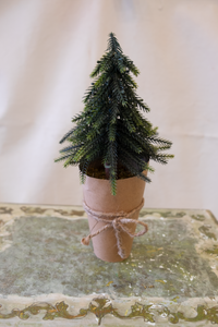 Artificial Tree w/ Paper Wrapped Pot